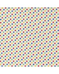 30s Playtime Dotty Dot EggshellPrimary by Chloes Closet for Moda
