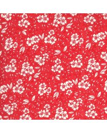 30s Playtime Floral Red  by Choles Closet from Moda Fabrics