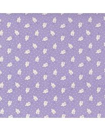 30s Playtime Leafy Polka Dot Lilac by Chloes Closet for Moda