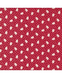 30s Playtime Leafy Polka Dot Scarlet by Chloes Closet for Moda