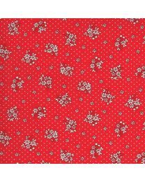 30s Playtime Small Floral Bunches Scarlet by Choles Closet from Moda Fabrics