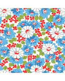 Beach Baby Floral Blue by Retro Vintage for PB Textiles