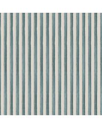 A Beautiful Day Beige and Navy Stripes by Dawn Rosengren for Henry Glass Fabrics 