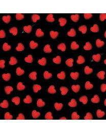 All My Heart Black Heart Toss by Janet Wecker-Frisch for Riley Blake Designs 