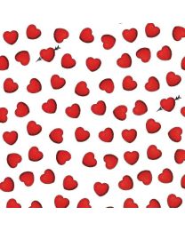 All My Heart White Heart Toss by Janet Wecker-Frisch for Riley Blake Designs 