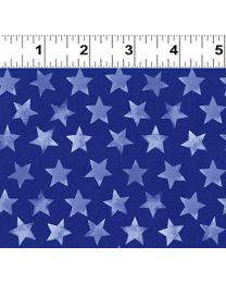 America Flag Stars Light Navy  by H Chan from Clothworks