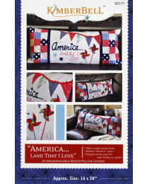America Land That I love Bench Pillow Cover Pattern by Kimberbell
