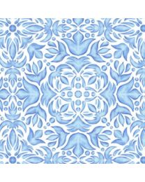 Annablue Light Blue Geometric by Satin Moon Designs for Blank Quilting