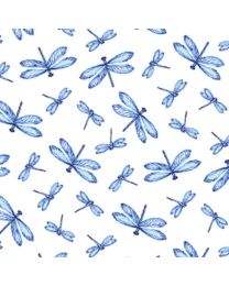 Annablue Small Dragonflies by Satin Moon Designs for Blank Quilting