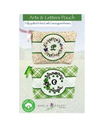 Arts and Letters Pouch Machine Embroidery Designs from Amelie Scott Designs