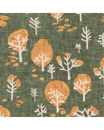 Autumnity Dark Olive Trees by Esther Fallon Lou for Clothworks