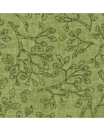 Autumnity Olive Branchlets by Esther Fallon Lou for Clothworks