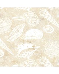 Bali Batik Sea Shell Papyrus by Wildfire Designs for Hoffman Fabrics