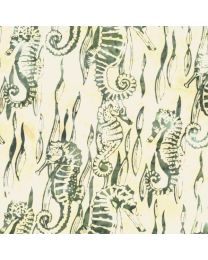 Bali Batik Seahorses Seahorse by Wildfire Designs for Hoffman Fabrics