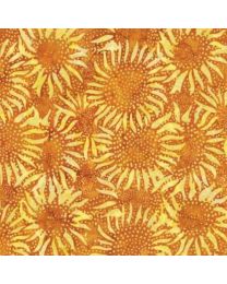 Bali Chops Sunflower Marigold Batik by Hoffman Fabrics 