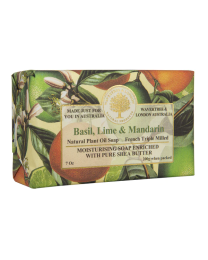 Basil Lime  Mandarin 7oz Bar Soap by Wavertree  London