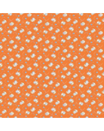 Basin Feedsacks Kitties Orange by Stacy West for Riley Blake 