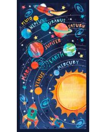 Blast Off Solar System Panel from Blank Quilting