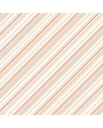 Blessed by Nature Diagonal Peach Stripe by Lisa Audit for Wilmington Prints
