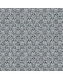 Blossom Scallop Slate from the Wander Lane Collection by Nancy Halverson for Benartex