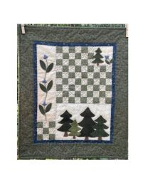 Blueberries and Pines Applique Pattern from Red Button Quilt Company