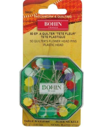 Bohin Flower Head Pins 50 ct Assorted Colors