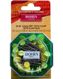 Bohin Flower Head Pins 50 ct Yellow