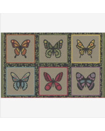 Bonnies Butterflies Block Panel Multi by Bonnie Sullivan from Maywood