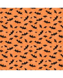 Boo Crew Bats Toss Orange by Susan Winget for Wilmington Prints