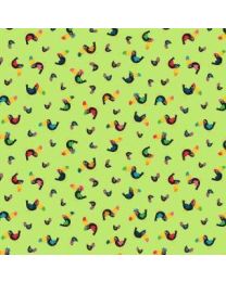 Busy Street Toucans Lime from Clothworks