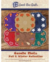 Candle Mats Fall  Winter Collection from Lunch Box Quilts