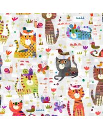 Catsville Animals Catsville Light by Gareth Lucas for Windham Fabrics