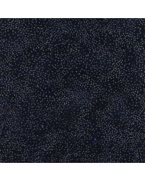 Classic Holiday Tiny Silver Dots on Navy  by Hoffman Fabrics