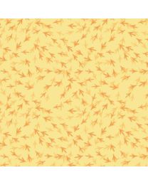 Cluck Cluck Bloom Chicken Tracks Yellow by Teresa Magnuson for Clothworks