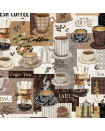 Coffee Connoisseur Main Street Cafe Cream by Jean Plout for Whistler Studios from Windham Fabrics