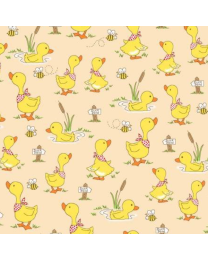 Comfy Flannel Ducks Yellow by AE Nathan