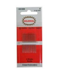 Crewel Embroidery Needles Size 8 from Colonial Needle Co