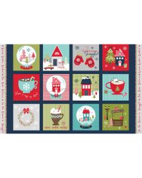 Cup of Cheer 12 Days of Christmas Block Panel by Kimberbell for Maywood Studio