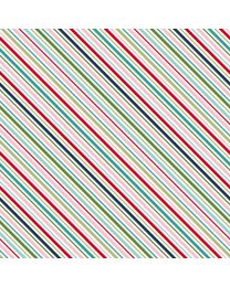 Cup of Cheer Peppermint Stripe Multi by Kimberbell for Maywood Studio