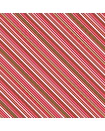Cup of Cheer Peppermint Stripe RedGreen by Kimberbell for Maywood Studio