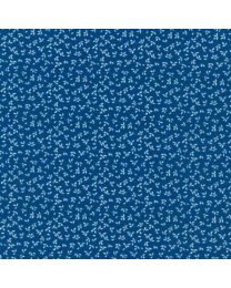 Daisys Bluework Tiny Leaves Navy by Debbie Beaves for Robert Kaufman