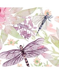 Digital Cuddle Wild Dragonfly Elderberry by Shannon Fabrics Collection