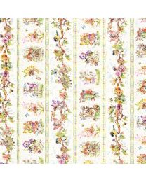 Fairy Garden Mystical Border Stripe by Sillier Than Sally Designs for PB Textiles