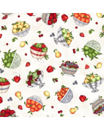 Fancy Fruit Fruit Bowls Cream by Kris Lammers for Maywood Studio