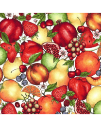 Fancy Fruit Fruit Medley Cream by Kris Lammers for Maywood Studio