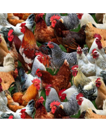 Farm Animals Chickens Multi by Elizabeths Studio
