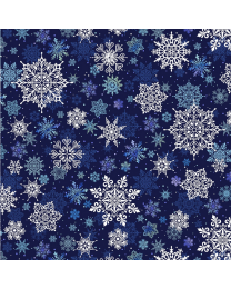 First Frost Snowflakes Navy Wideback from Studio E