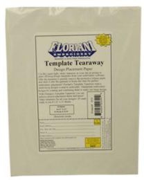 Floriani Template Tearaway Printable - Pressure Sensitive  Design Placement Paper