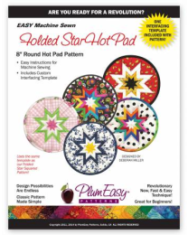 Folded Star 8 Round Hot Pad from Plum Easy Patterns