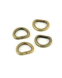 Four D-Rings 12 in Antique Brass from Sallie Tomato